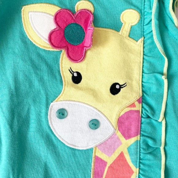 Kids Headquarters Giraffe Outfit Set Ruffle Sleeves Top & Leggings 4T School - Picture 4 of 13